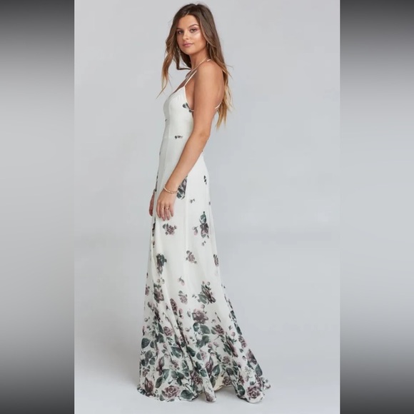 NWT Show Me Your MuMu Godshaw Goddess Gown Ivory Falls Maxi Dress size Small - Picture 5 of 10